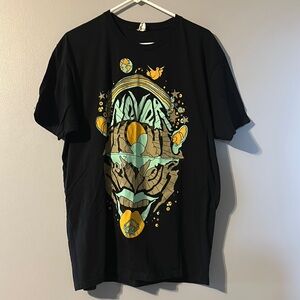 Optima Size XL Slim Fit Black Graphic T-Shirt with Design